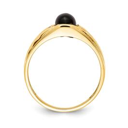 Mens Gentlemen&#8217;s Classics&#8482; 14kt. Gold Oval Onyx & Diamond Ring