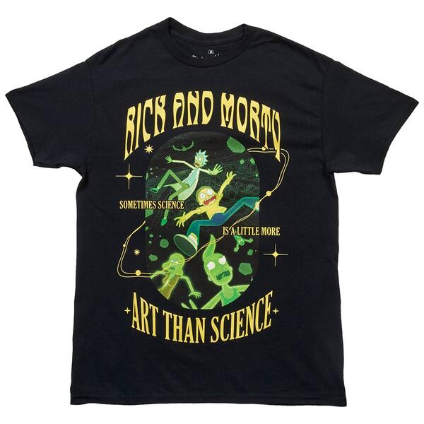 Young Mens Rick & Morty More Art Than Science Graphic Tee - image 