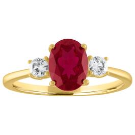 Gemstone Classics&#40;tm&#41; Oval Ruby 10kt. Yellow Gold Ring