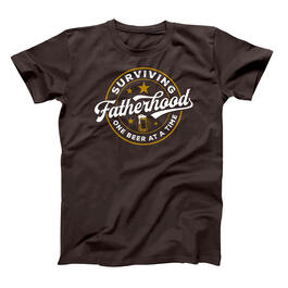 Mens Surviving Fatherhood One Beer at a Time Graphic Tee