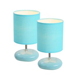 Simple Designs Stonies Small Stone Look Bedside Lamp - Set of 2