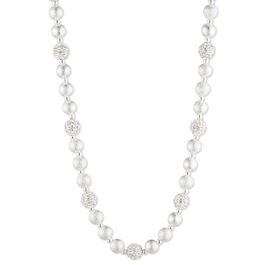 Gloria Vanderbilt Silver-Tone & Crystal Bead Necklace