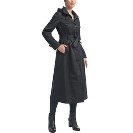 Womens BGSD Waterproof Hooded Long Rain Coat