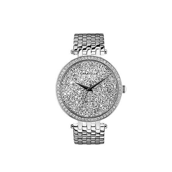 Womens Caravelle Crystal Rock Dial Bracelet Watch - 43L206 - image 