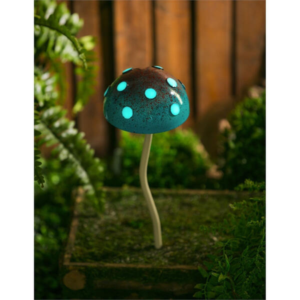 Evergreen 12.5in. Glow in the Dark Mushroom Plant Pick - image 