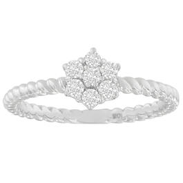 Eternal Promise&#40;tm&#41; 10kt. White Gold Diamond Cluster Ring