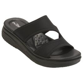 Womens Flexus by Spring Step Aledna Slide Sandals - Black