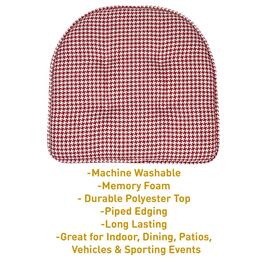 Sweet Home Collection Houndstooth Memory Foam Chair Pad