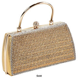 D''Margeaux Kisslock Rhinestone Evening Bag with Top Handle