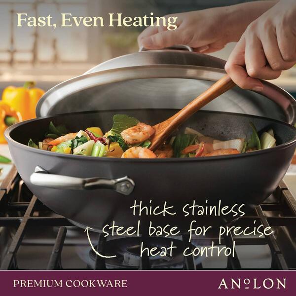 Anolon&#174; Accolade 13.5in. Hard-Anodized Nonstick Wok