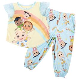 Toddler Girl CoComelon&#40;tm&#41; 2pc. Rainbow Fun Crew Pajama Set
