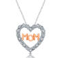 Nova Star&#40;R&#41;  Rose Gold Lab Grown Diamond Mom Heart Pendant - image 1