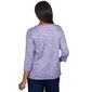 Womens Alfred Dunner Lavender Fields Space Dye Knit Tee - image 2