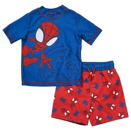 Toddler Boy Marvel Spidey & Friends Rashguard Swim Set