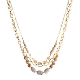 Ashley Cooper&#40;tm&#41; Layered 3-Row Hammered Bead Necklace