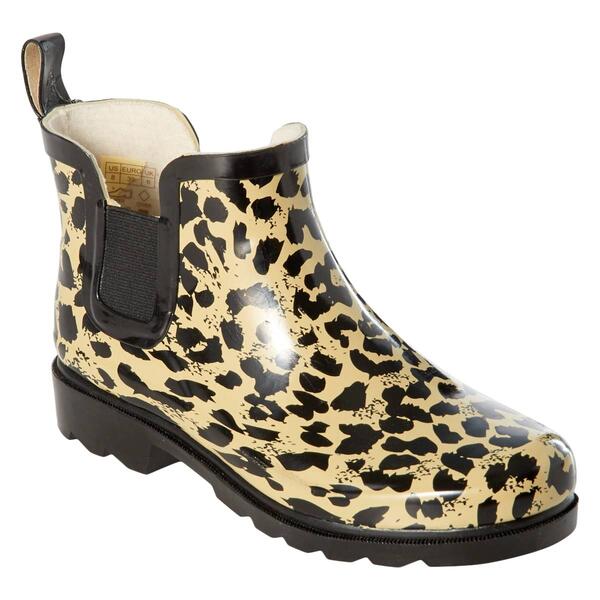 Womens Laila Rowe Leopard Jodhpur Rain Ankle Boots - image 