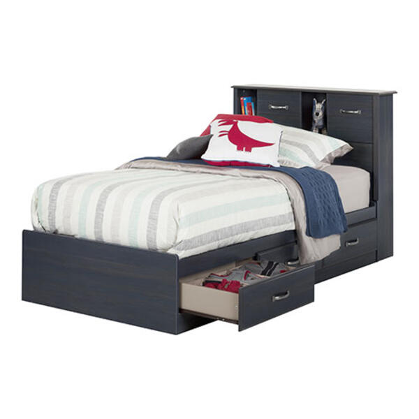South Shore Ulysses Twin Mates Bed - Blueberry