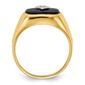 Mens Gentlemens Classics&#8482; 14kt. Gold with Rhodium & Onyx Ring - image 2