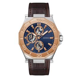 Mens Guess Brown Two-Tone Multi-Function Watch - GW0704G2