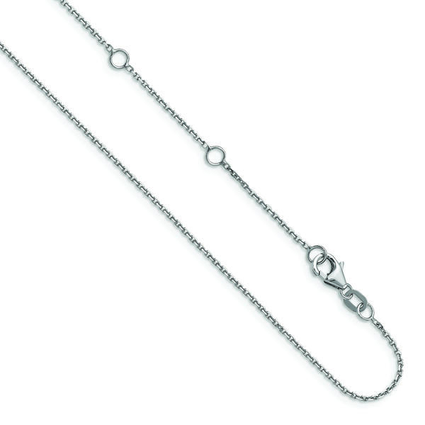 Gold Classics&#40;tm&#41; White Gold Adjustable Chain Necklace - image 
