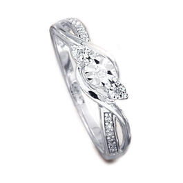 Eternal Promise&#40;tm&#41; 1/10ct Diamond Sterling Silver Promise Ring