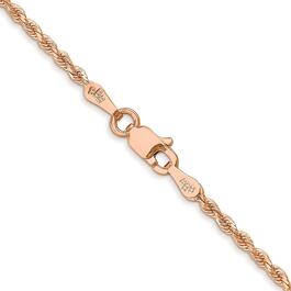 Unisex Gold Classics&#40;tm&#41; 1.75mm. Rose Gold Diamond Cut Rope Necklace