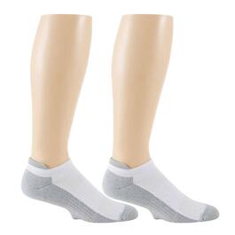 Mens Dr. Motion 2pk. Ankle Compression Socks - White