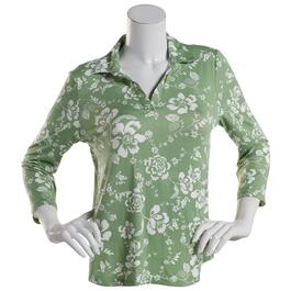 Womens Hasting & Smith 3/4 Roll Tab Sleeve Emily Floral Shirt