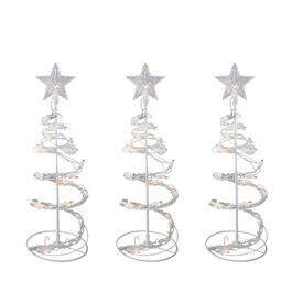 Northlight Seasonal Spiral Cone Christmas Trees - Set of 3