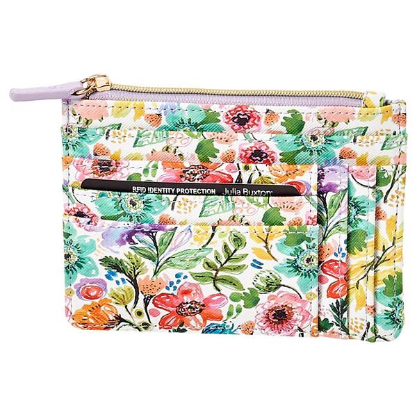 Womens Buxton Floral Slot Coin Case Wallet - image 