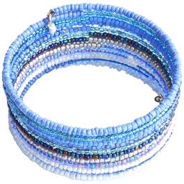 Ashley Cooper&#40;tm&#41; Blue Coil Seed Bead Bracelet