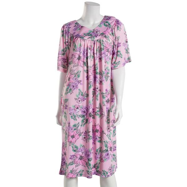 Plus Size Casual Time Floral Dreams Nightgown - image 