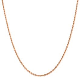Unisex Gold Classics&#8482; 2mm. Rose Gold Diamond Cut Rope Necklace