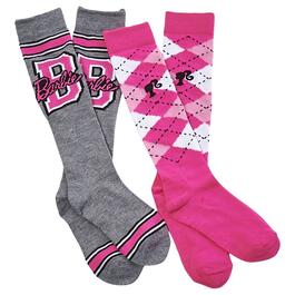 Girls 2pk. Barbie&#40;R&#41; Knee High Socks
