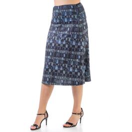 Womens 24/7 Comfort Apparel Abstract Knee Length Skirt