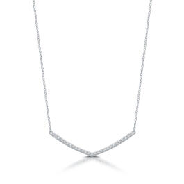 Nova Star&#40;R&#41; Sterling Silver 1/10ctw. Lab Grown Diamond Necklace