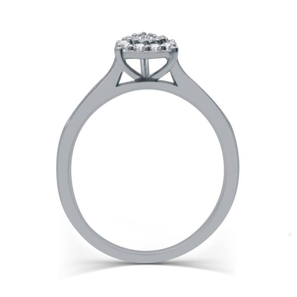 Loveblooms&#8482; Sterling Silver 3/8cttw. Diamond Pear Halo Bridal Set