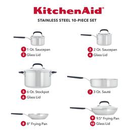KitchenAid® Stainless Steel 10pc. Stainless Steel Cookware Set