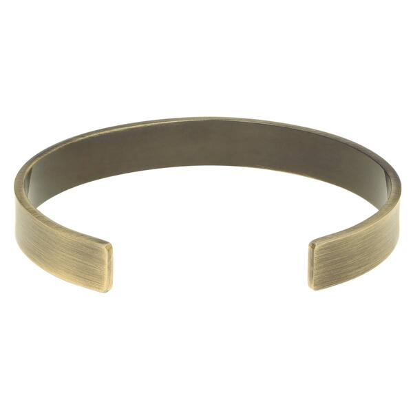 Mens Lynx Stainless Steel Gold Antique Cuff Bangle Bracelet