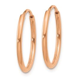 Gold Classics&#8482; 16mm. 14k Rose Gold Polished Hoop Earrings