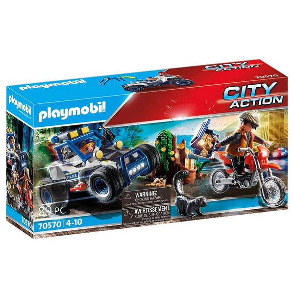 Playmobil Police Off Road Car with Jewel Thief - image 
