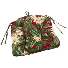 Leaf and Floral Seat Cushion