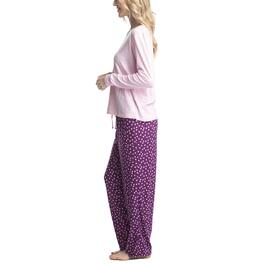 Womens Hanes&#174; Dreamscape Dot Print Pajama Set