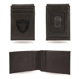 Mens NFL Oakland Raiders Faux Leather Front Pocket Wallet