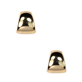 Anne Klein Gold-Tone Button Pierced Earrings