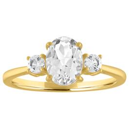 Gemstone Classics&#40;tm&#41; White Sapphire 10kt. Yellow Gold Ring