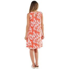 Plus Size Harlow & Rose Sleeveless Leaf Shift Dress