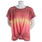 Plus Size Architect&#40;R&#41; Extend Sleeve Knot Front Ombre Tee - image 1