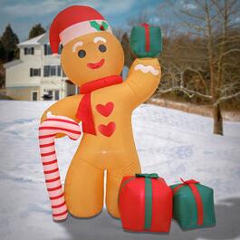 National Tree 8ft. Inflatable Gingerbread Man w/ 6 LED Lights