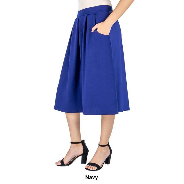 Womens 24/7 Comfort Apparel Classic Knee Length Solid Skirt